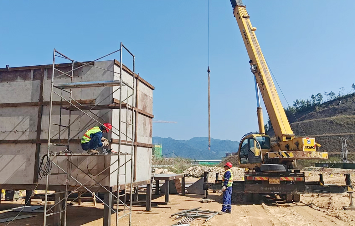 江积工业园污水处理系统项目进场施工